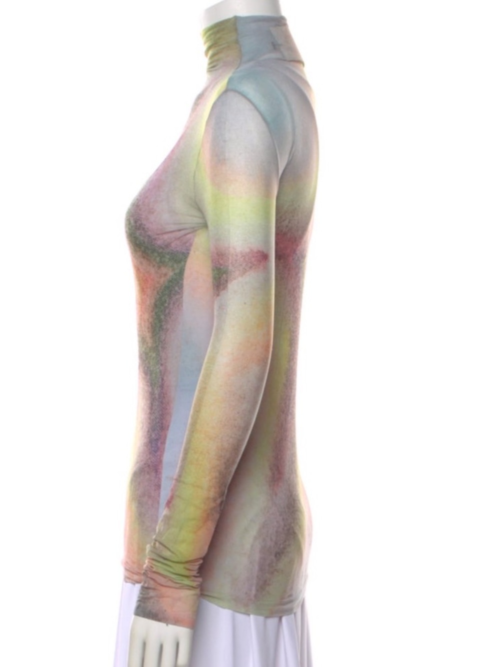 Acne Multi-Color Sheer Long Sleeve Tee - Picture 2 of 3